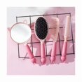 thumbnail image 1 of wonima11 4 Pieces Hair Brush Hair Comb Set For Women Girls Gift Cute shaped Hair Comb Hair Brush Handheld Mirror Set Travel Detangling Comb Massage HairBrush with Air Cushion For Wet Dry Hair (Pink), 1 of 1