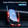 thumbnail image 5 of Wireless Car Charger,Fast Wireless Charger Wireless Charger Stand 15W Fast Charging Intelligent Induction Phone Holder,Electronic Control Telescoping,Fit for All Smartphones,Red, 5 of 9