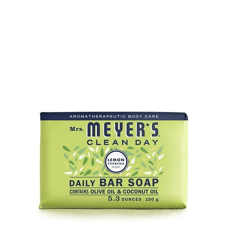 - (3 pack) Mrs. Meyer's Clean Day Bar Soap, Lemon Verbena, 5.3 Oz