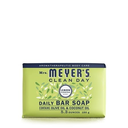 (3 pack) Mrs. Meyer's Clean Day Bar Soap, Lemon Verbena, 5.3