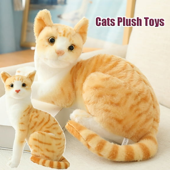 ABPWLY Toys Simulation Stuffed Animal Cat Toy Soft Plush Doll for Kids Birthday Party Gifts and Decoration 30x16x9cm 175g Game