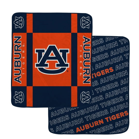 Pegasus Auburn Tigers 60" x 70" Reverse Block Wordmark Double-Sided Ultra Cozy Blanket