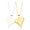 Gold and silver, variant on 1 Pair Heart Necklace for Couples Hearts Pendant Necklaces Creative Magnet Necklaces for Him & Her Valentine