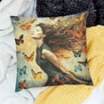 thumbnail image 2 of BANET Women Art Decor Female Hold Red Wine Bottle Throw Pillow Cover Girl Surrounded by / Pillow Covers Pillow Cases Cushion Cover Couch Sofa Gift 24x24in, 2 of 5