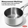 thumbnail image 4 of OXO Mira 1.5Qt & 3Qt 3-ply stainless steel Saucepan Set with tempered glass lids, 4 of 8