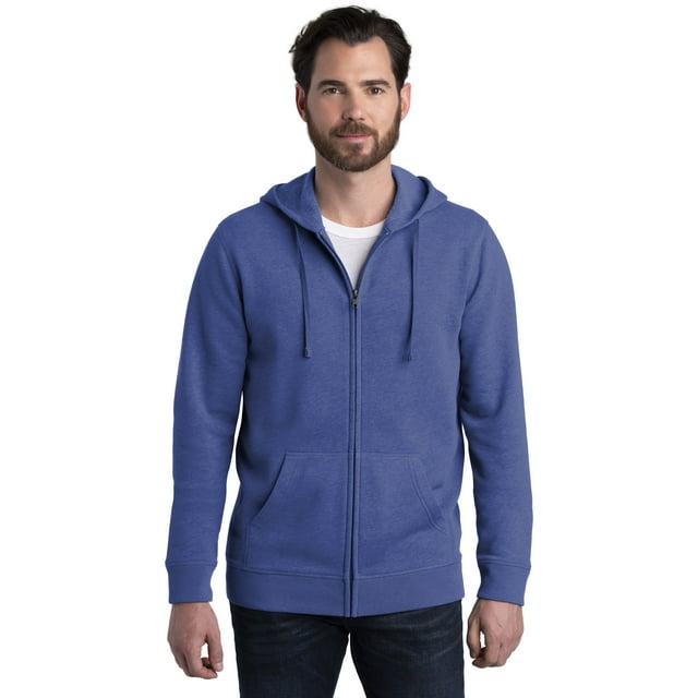 Alternative Apparel Chandail à Capuchon Zippé en Polaire Mélangée pour Hommes - AA8050