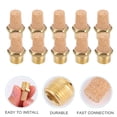 thumbnail image 3 of Shisuyan 10Pcs Pneumatic Muffler Silencer Small Engine Muffler Brass Golden Noise Reduction, 3 of 9