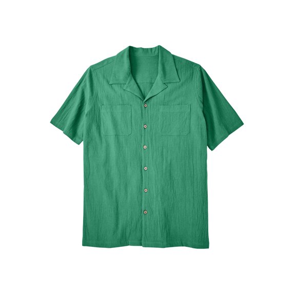 Kingsize Men's Big & Tall Gauze Camp Shirt