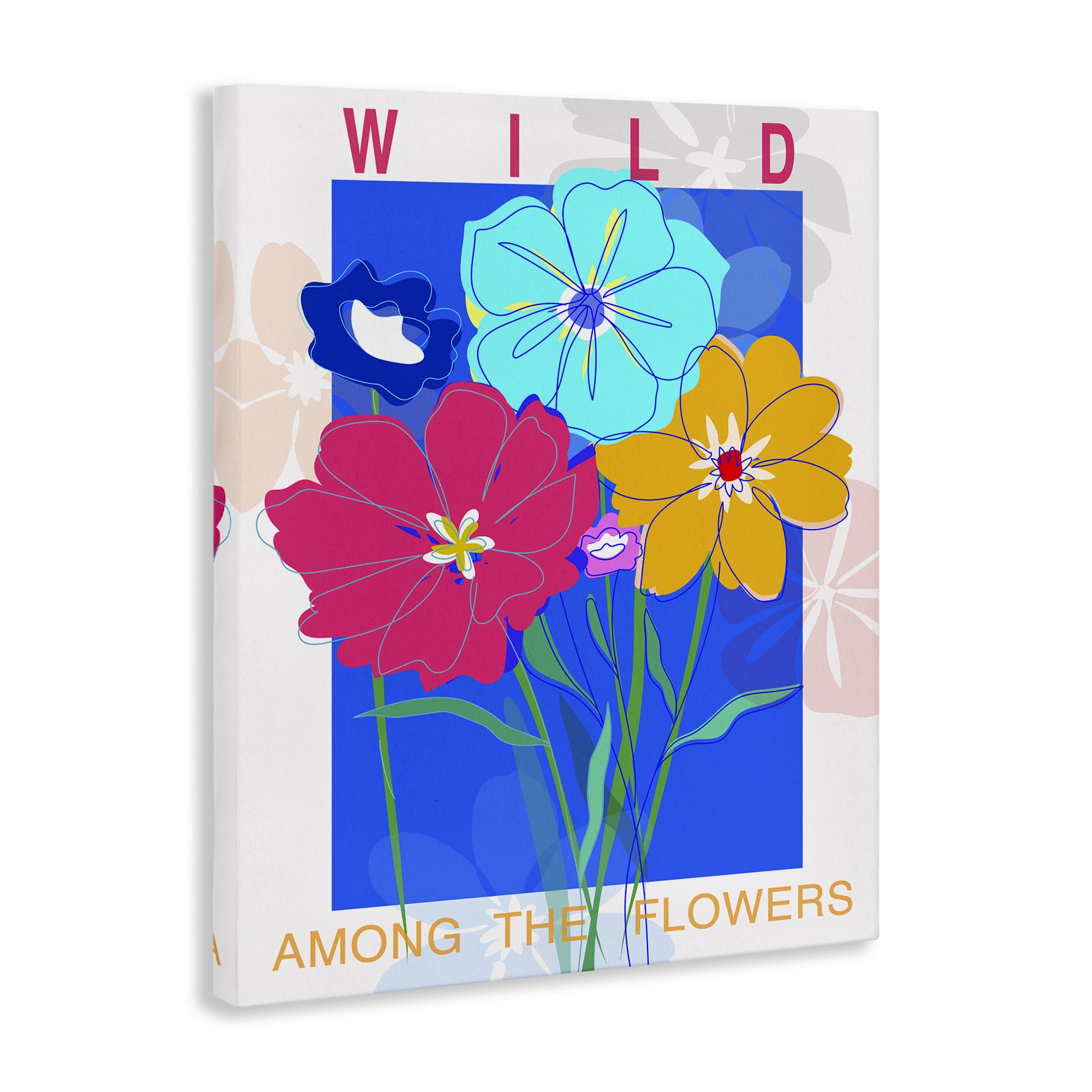 Stupell Industries Wild Among The Flowers Plants & Flowers Painting Wrapped Canvas Art Print Wall Art, 30 x 40