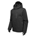thumbnail image 4 of Men's Windbreaker Jacket Heavyweight Winter Outdoor Hooded Sport Coat with Zipper Pockets Windproof Outerwear (M, Black), 4 of 8