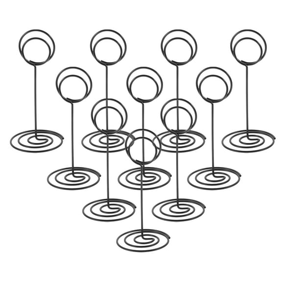 HEMOTON 10pcs Metal Card Holder Picks for Photo Clip Stands Wedding Table Number Holders