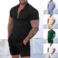 thumbnail image 6 of Men Casual Set Streetwear Short Sleeve T Shirt Shorts Sportswear Tracksuit Tee, 6 of 11