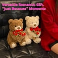 thumbnail image 6 of Teddy Bear with Rose Bouquet, 2026 New Cute Plush Teddy with Magnetic Hands Hugging Roses - Bouquet Turns into a Hat, Romantic Gift for Valentine's Day Wedding, 6 of 7