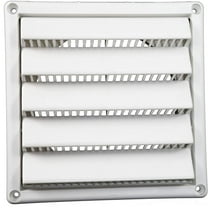 Plastic Wall Vent with Fixed Louvers | 8 Inch | White