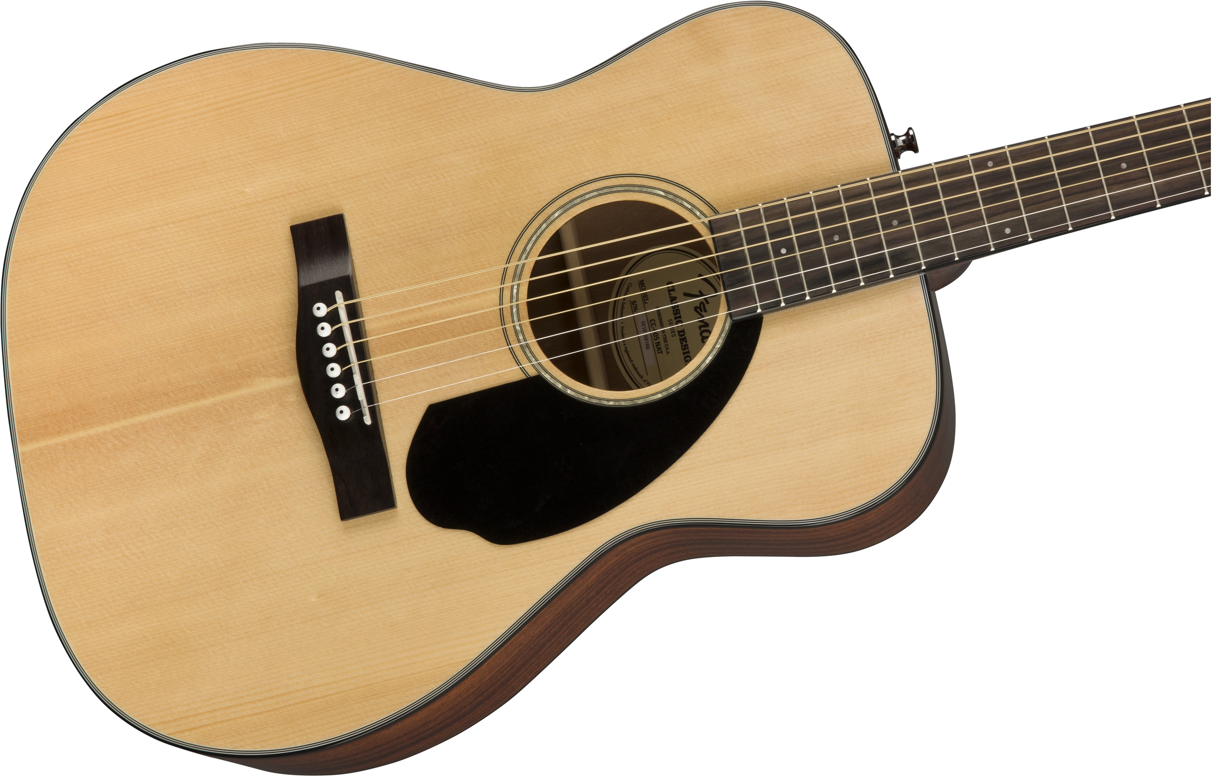 Fender CC-60S Solid Top Concert Acoustic Guitar - Natural w/ Gig Bag