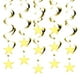 thumbnail image 1 of 12 piezas de decoraciones de estrellas colgantes de 27 pulgadas, suministros para fiestas brillantes para bodas, cumpleaños y graduaciones, dorado, 1 of 7