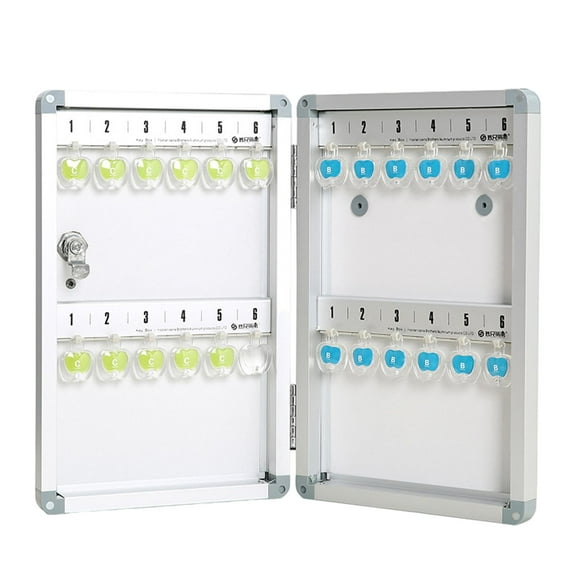 koolsoo Key Lock Box Key Box Sturdy with Hooks Key Holder Key Cabinet Key Organizer for Hotels Outdoor Personal and Business Car Lots 24 Key Positions