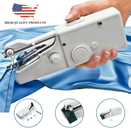 Mini Portable Cordless Electric Handheld Battery-Operated Single Stitch Fabric Sewing Machine Home