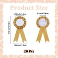 thumbnail image 2 of 20 unidades de cintas de premio en blanco de oliva, rosetas, botones de gran premio, broches, cintas de victoria y ganadores., 2 of 5