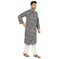 thumbnail image 2 of Atasi Designer Kurta For Menâ€™s Printed Chinese Collar Summer Ethnic Party Wear, 2 of 7