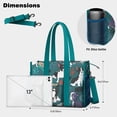 thumbnail image 5 of Teacher Tote Bag,Boston Terrier with Bones and Paws Teacher Utility Tote Bag,Large Work Tote Bags for Women with Multiple Pockets,Top Zipper Closure,13.8x10.6x6.7 Inch, 5 of 5