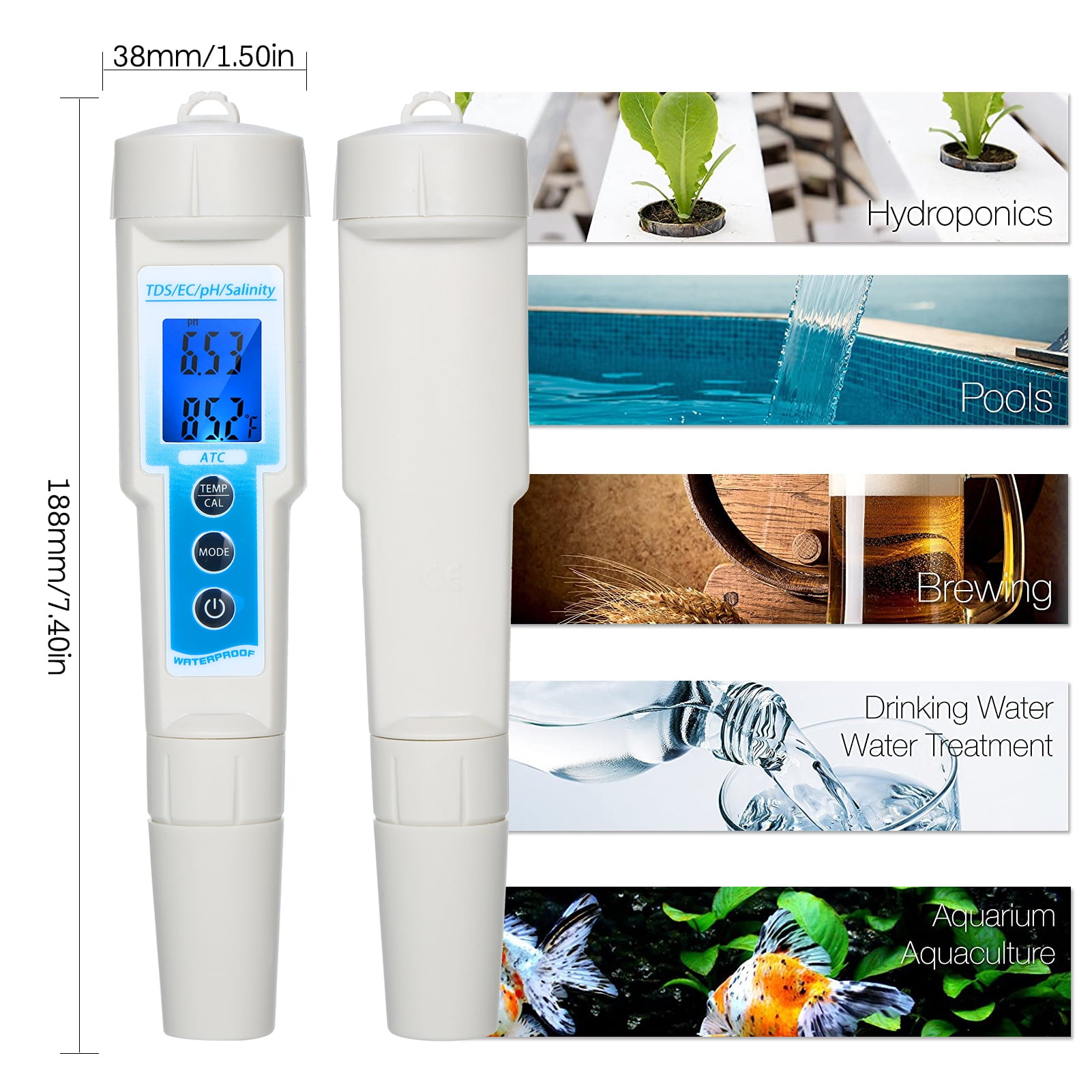 Aquaculture 【Christmas Gift】0.00~1999ppm with Data Display TDS Meter TDS Analyzer 