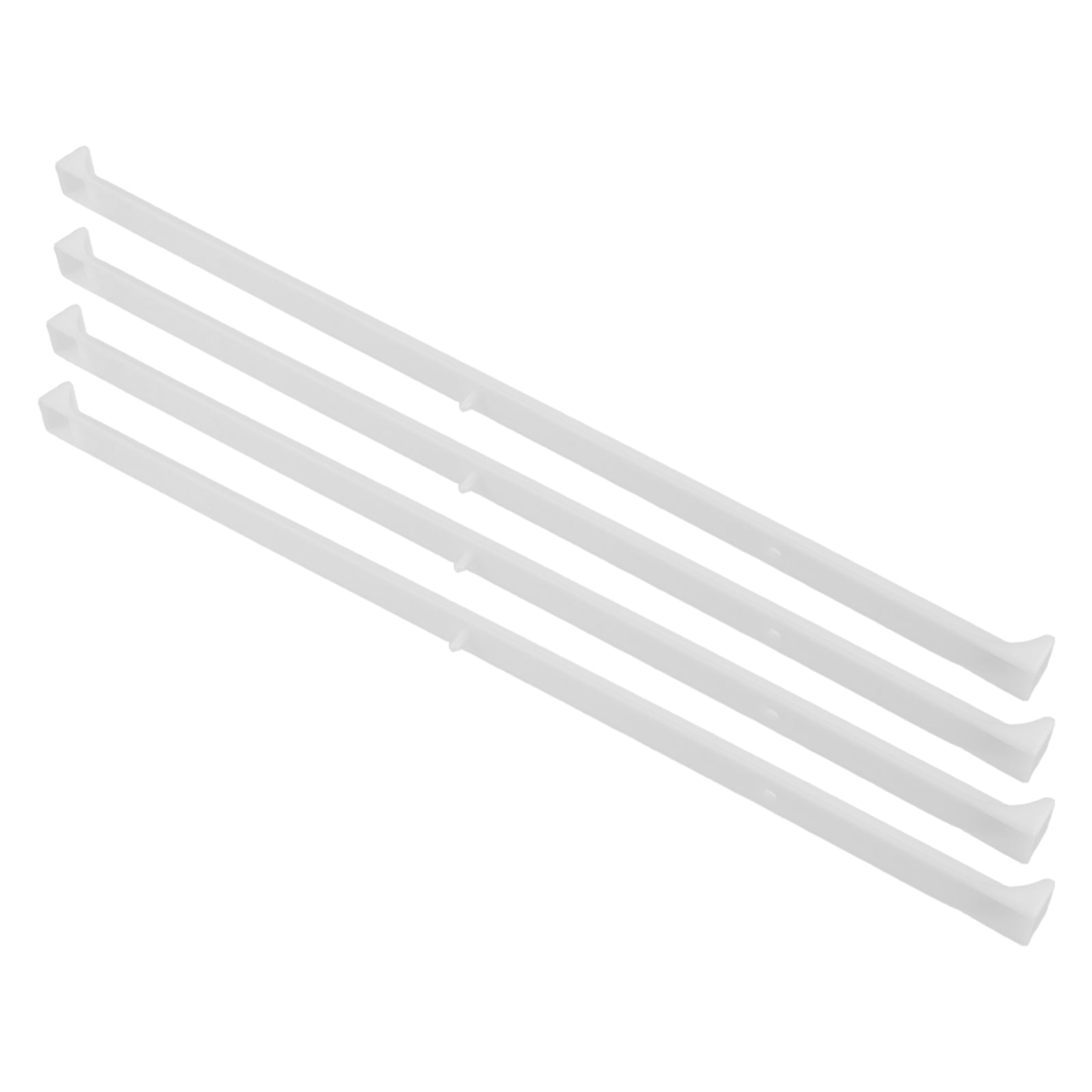 Luxshiny 2Pairs Lightweight White Drawer Slide Rails Replacement Kitchen Cabinet Rail Hardware