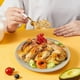 thumbnail image 4 of Juego de platos de plástico, platos de frutas dumpling, juego de cubiertos, plato de cena, vajilla para el hogar, beige, 4 of 6