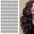 thumbnail image 3 of Clips For Hair Extensions, 100pcs 10 Teeth Wig Clip, Hair Extension Clips Stainless Steel Snap Clip 3.7 X 1.8 Cm Rubber Material, For Hair Extensions and Wig Stabilization, 3 of 7