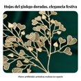 thumbnail image 2 of Abbraccia Flor artificial dorada, follaje de eucalipto y ginkgo, seda navideña, material para manualidades DIY, 2 of 6