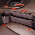 thumbnail image 3 of Car Leather Cup Holder Bag Seat Storage Box Adjustable Car Seat Storage Box Leather Cup Holder Bag With Cup Holder For Phones Glasses Keys Cards, 3 of 4