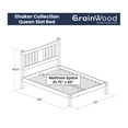 thumbnail image 5 of Grain Wood Furniture Shaker Solid Wood Slat Bed (Walnut, Queen), 5 of 6