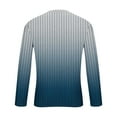 thumbnail image 4 of Hipattires Striped Shirts for Men Long Sleeve Pullover Casual , Activewear Crew Neck Spring/Winter Mens Shirts Gradient Print, 4 of 5