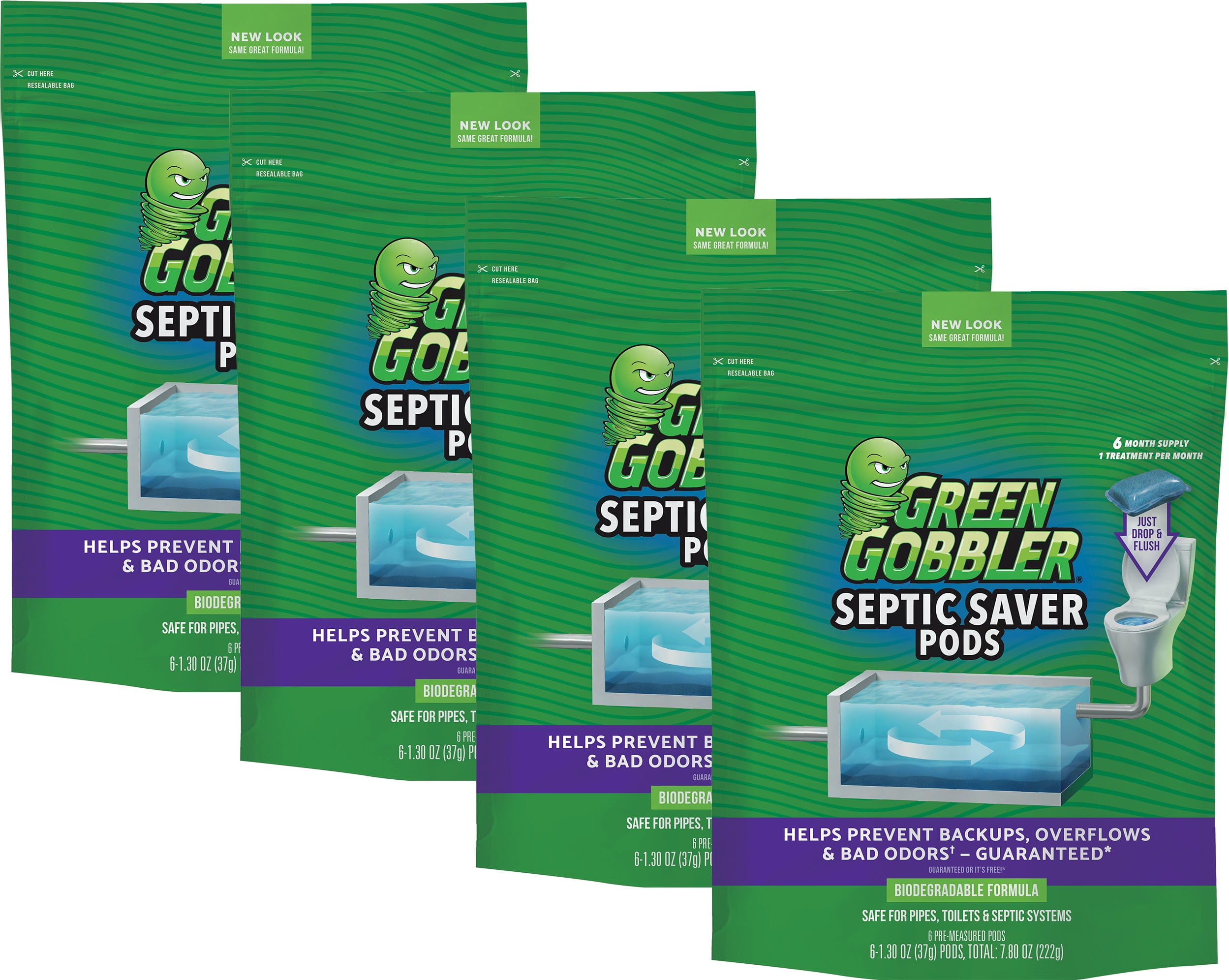 Buy Green Gobbler Septic Saver Bacteria Enzyme Pacs 2 Year Septic