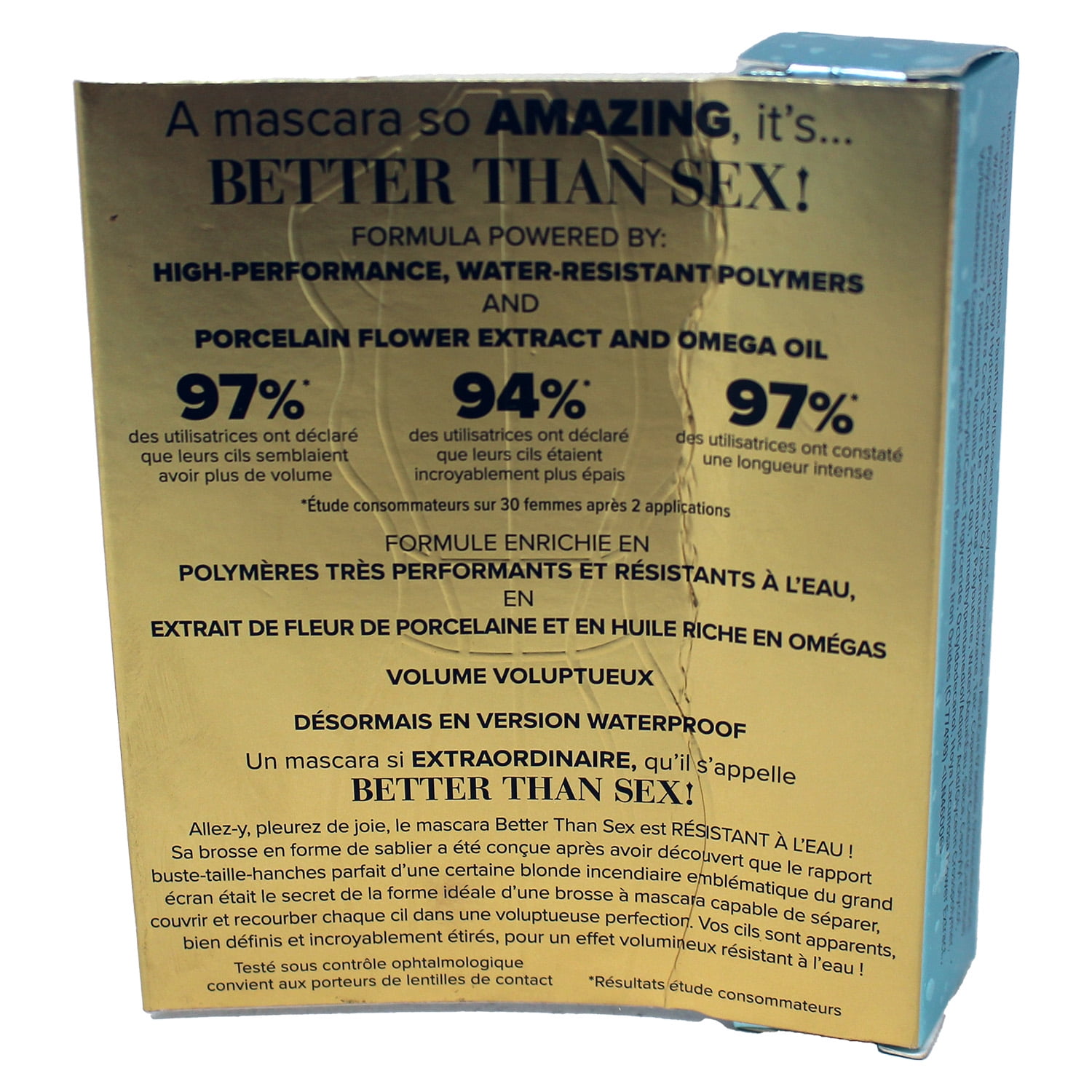 Too Faced Better Than Sex Volumizing & Lengthening Waterproof Mascara Color: Black Size: .17OZ