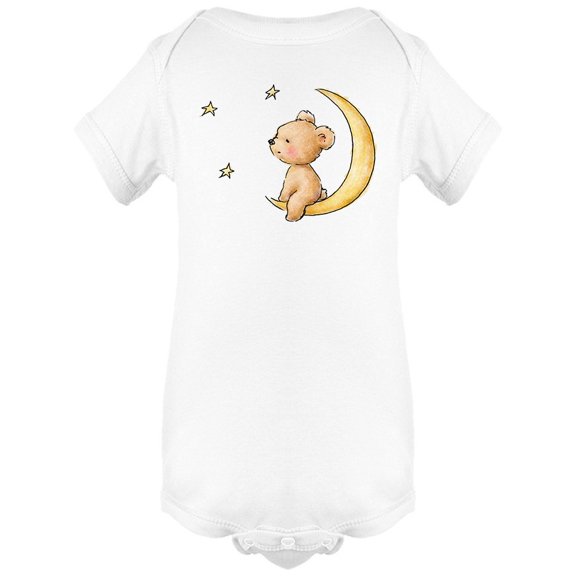 Bear Sitting On Moon Bodysuit Infant -Image by Shutterstock, Newborn