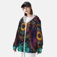 thumbnail image 3 of Yiaed Mandala Colorful Print Sun Shirts UPF 50+ Protection Hoodie Rash Guard Shirt UV Shirt Long Sleeve Fishing Outdoor Lightweightase-Medium, 3 of 5