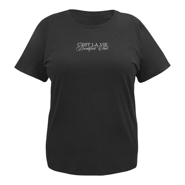 Playera George para Dama, con Estampados en Frente de Frases Negro Talla G