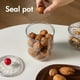 thumbnail image 5 of Recipiente hermético para almacenar alimentos con tapa con cierre para organizar la despensa de la cocina. Dispensador de alimentos secos de gran capacidad para harina, arroz, cereales y, 5 of 6