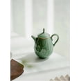 thumbnail image 3 of Creative Relief Lotus Throne Tea Pot Tea Making Kettle Kungfu Tea Set Gifts Yue Kiln Celadon Porcelain Teapot 170ml, 3 of 9