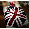 thumbnail image 3 of Ukeler Flannel Sherpa Throw Blanket 50' x 60' Union Jack Fleece for Cozy Couch Sofa Bed and Camping, 3 of 6