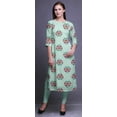 thumbnail image 5 of Bimba 3/4 Sleeve Straight Tunic Tops Printed Kurta Summer Wear For Women, 5 of 6