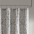 thumbnail image 3 of Madison Park Odette Rideau de Douche Jacquard en Polyester Argenté, 3 of 5