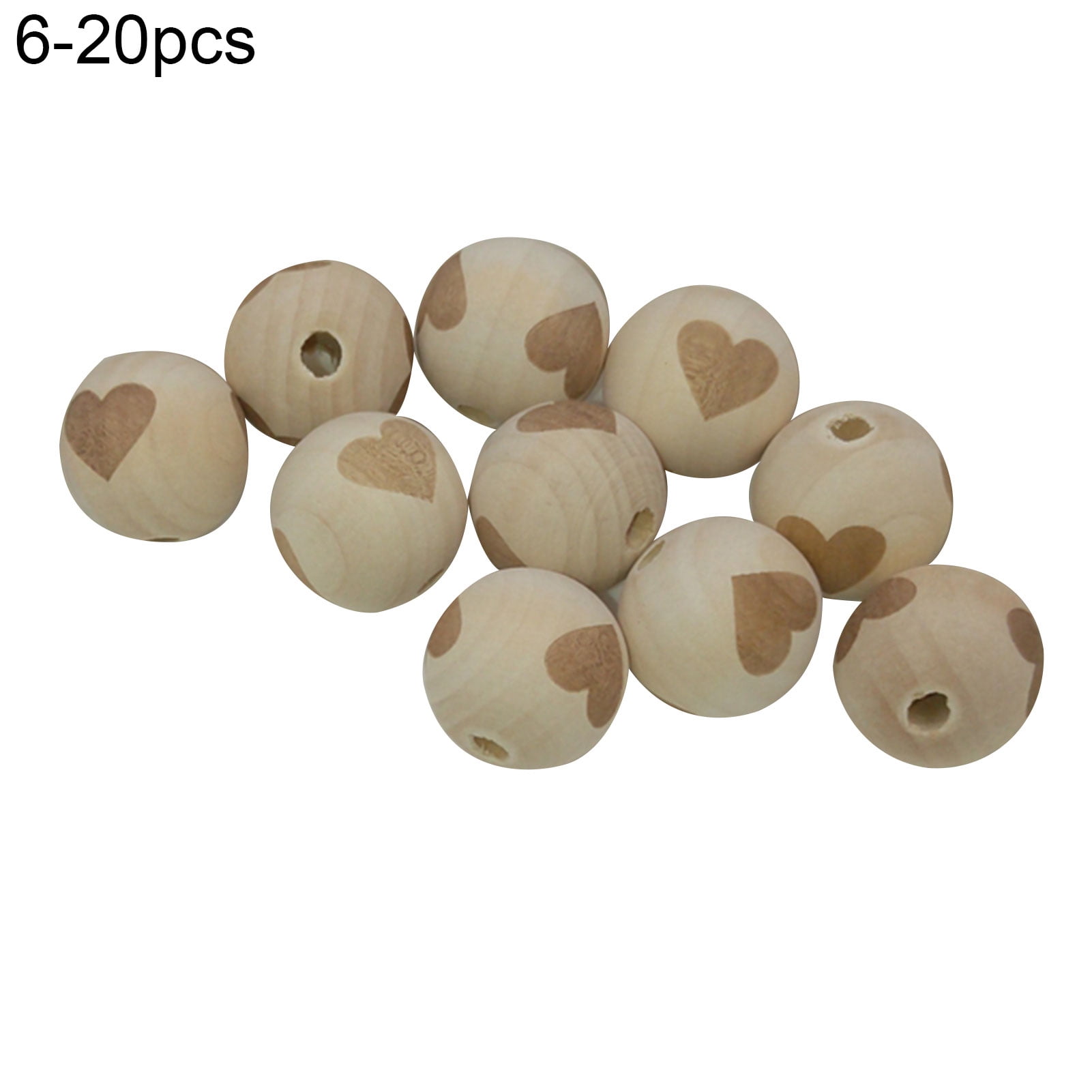 Necklace Bracelet DIY Crafts 20pcs Natural Wooden Teething Rings for Baby 