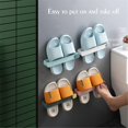 thumbnail image 6 of 2 PCS Slippers Rack Wall Mounted Hanging Shoe Holder Self Adhesive Shoe Rack Hanging MultiFunction Simple Convenient Wall Bracket Shoe Organiser for Door Cabinet Motorhome Bathroom Kitchen,B, 6 of 8