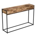 thumbnail image 2 of Bebelelo 48"L Console Table, 2 Drawers & Black Metal Base, Brown Reclaimed Wood, 2 of 5