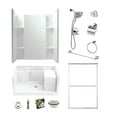 thumbnail image 1 of Sterling KSDFA-72280100-S Seated Shower Kit with Shower Door, Showerhead and Accessory Kit in White/Silver, 1 of 14