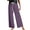 Purple, variant on Women's New Thin Elastic Loose Large Size Korean Version of Everything Long Trousers Casual Trousers Haren, Black, L