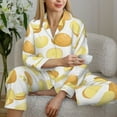 thumbnail image 6 of Pajamas for Women Set - cartoon Potato Pattern Comfy Long Sleeve Button Up Pajama Sets for Women 2 Piece, Soft Sleepwear Nightwear Pjs Lounge Sets for Women with Pockets, 6 of 6