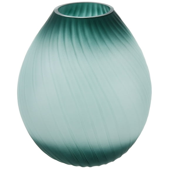 GOOHOCHY Green Glass Vase for Flower Arrangement at Home Smooth Surface Small Size Practical Decor